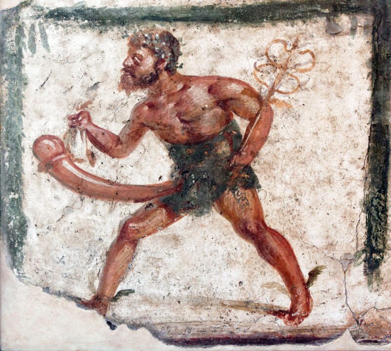 Római freskó, amelyet Pompejiben találtak • 1. század • Museo Nazionale Archeologico Nazionale, Nápoly.