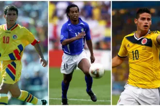 Gheorghe Hagi, Ronaldinho és James Rodríguez gólja is ott van összeállításunkban (Fotó: Getty Images – NS-montázs)